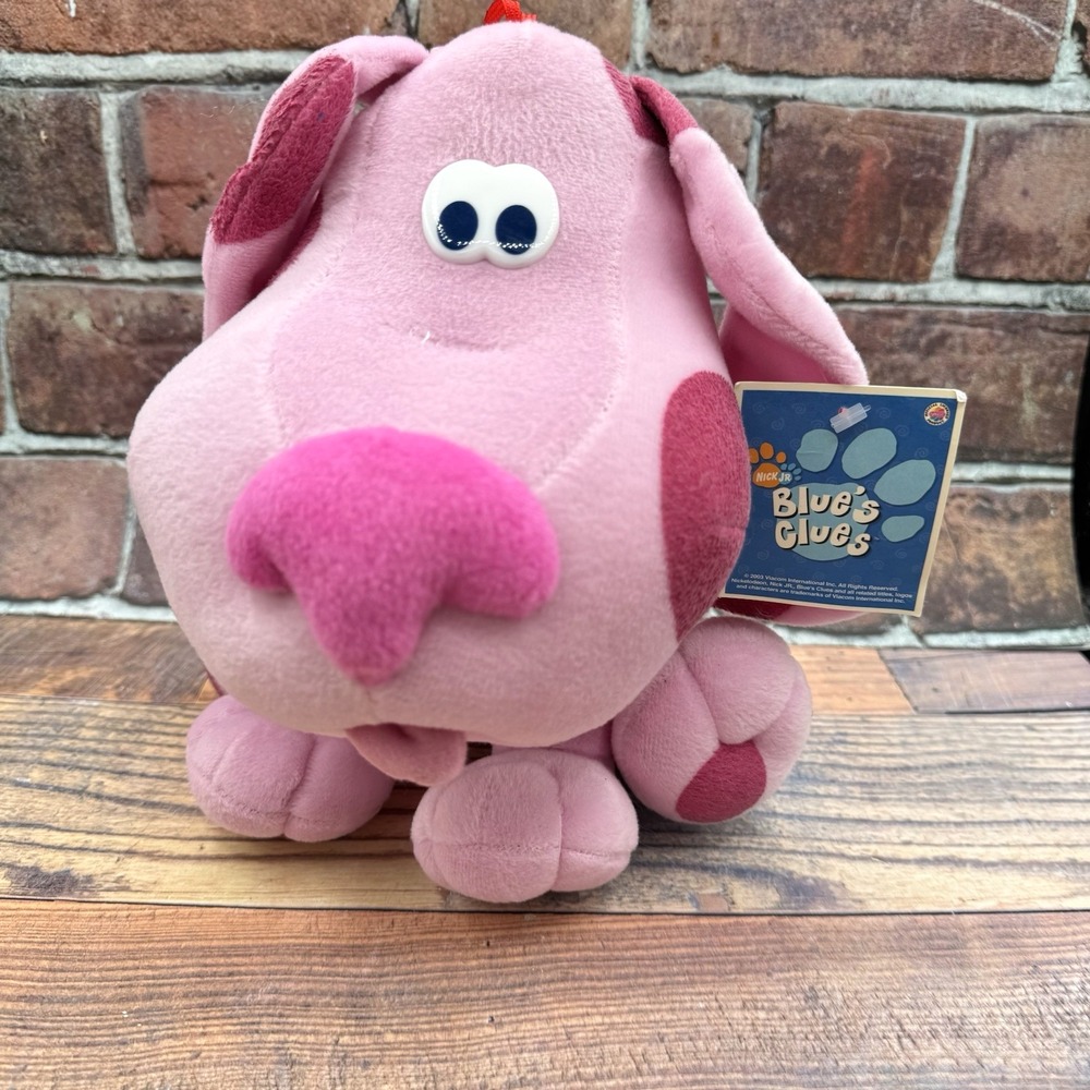 Blues Clues Magenta 10in Plush w Tags 2003 Nick Jr Nanco Y2K Dog Stuffed